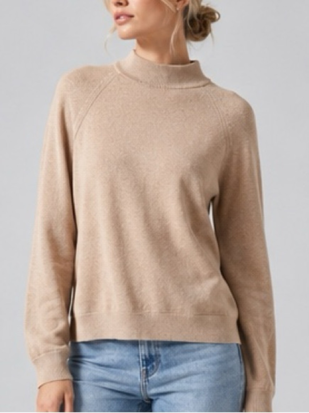 Lord & Taylor Exclusively For You Crewneck Sweater in Beige